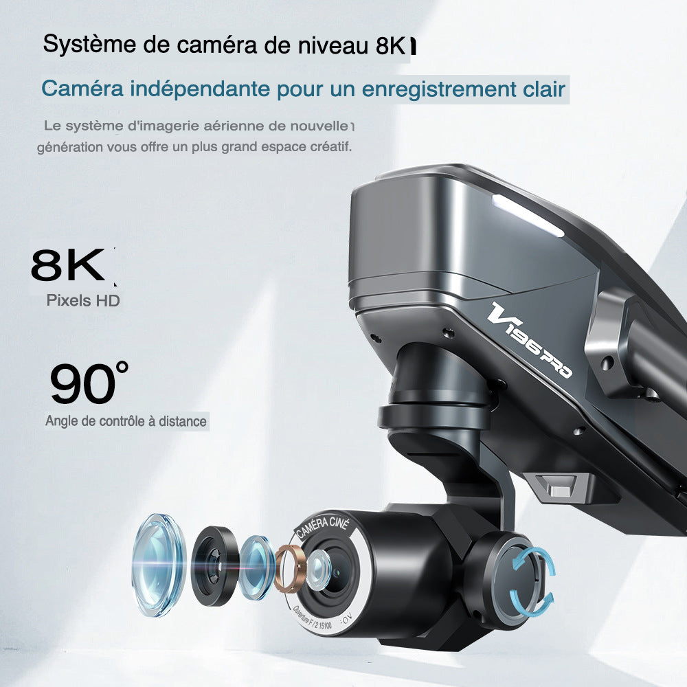 Drone  SkyRaptor – Caméra 8K HD, Double Objectif, Évitement d’Obstacles et Vol Intelligent